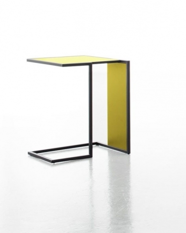 nowoczesny stolik boczny RIVA, stolik z hpl-u, designerski stolik